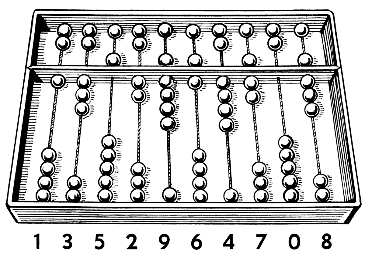 算盘 · Abacus · 公元前 2700 年苏美尔起源 · 摄于中国传统算盘